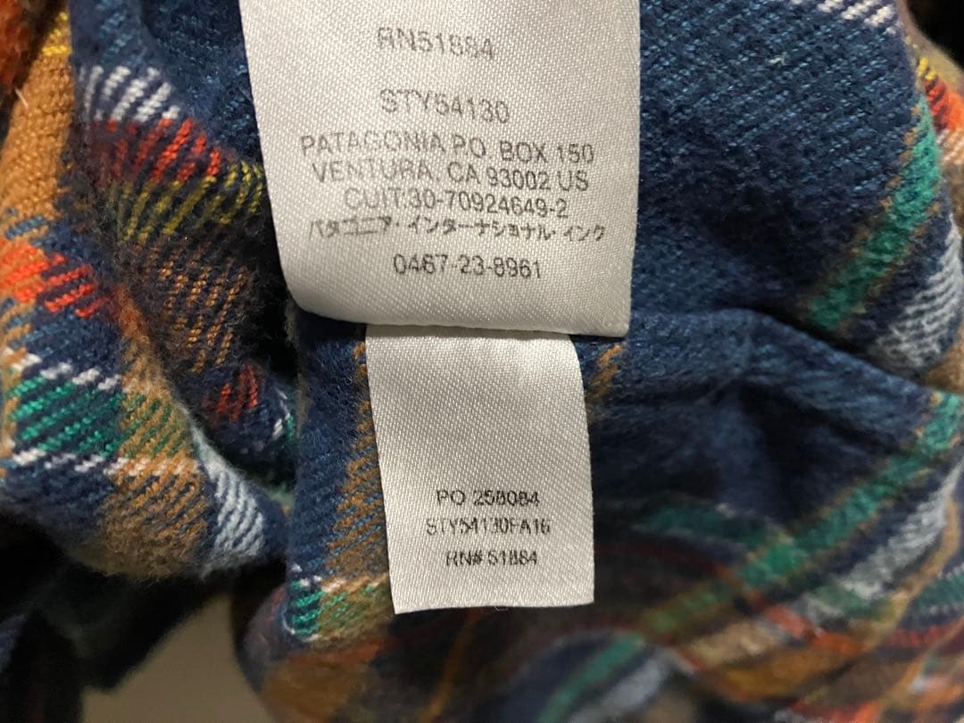 patagonia FA16 フィヨルド フランネルシャツ L surfチェック