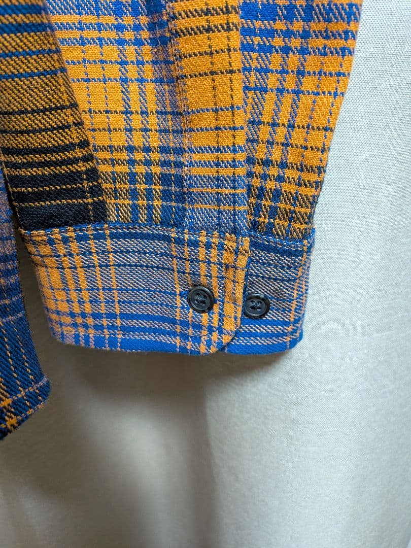 Prentiss プレンティス 別注 ヘビー ネルチェックシャツ オレンジ