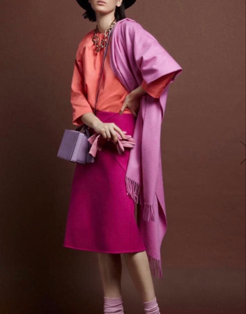 定価68200円　ドゥロワー ダブルフェイスのスカート