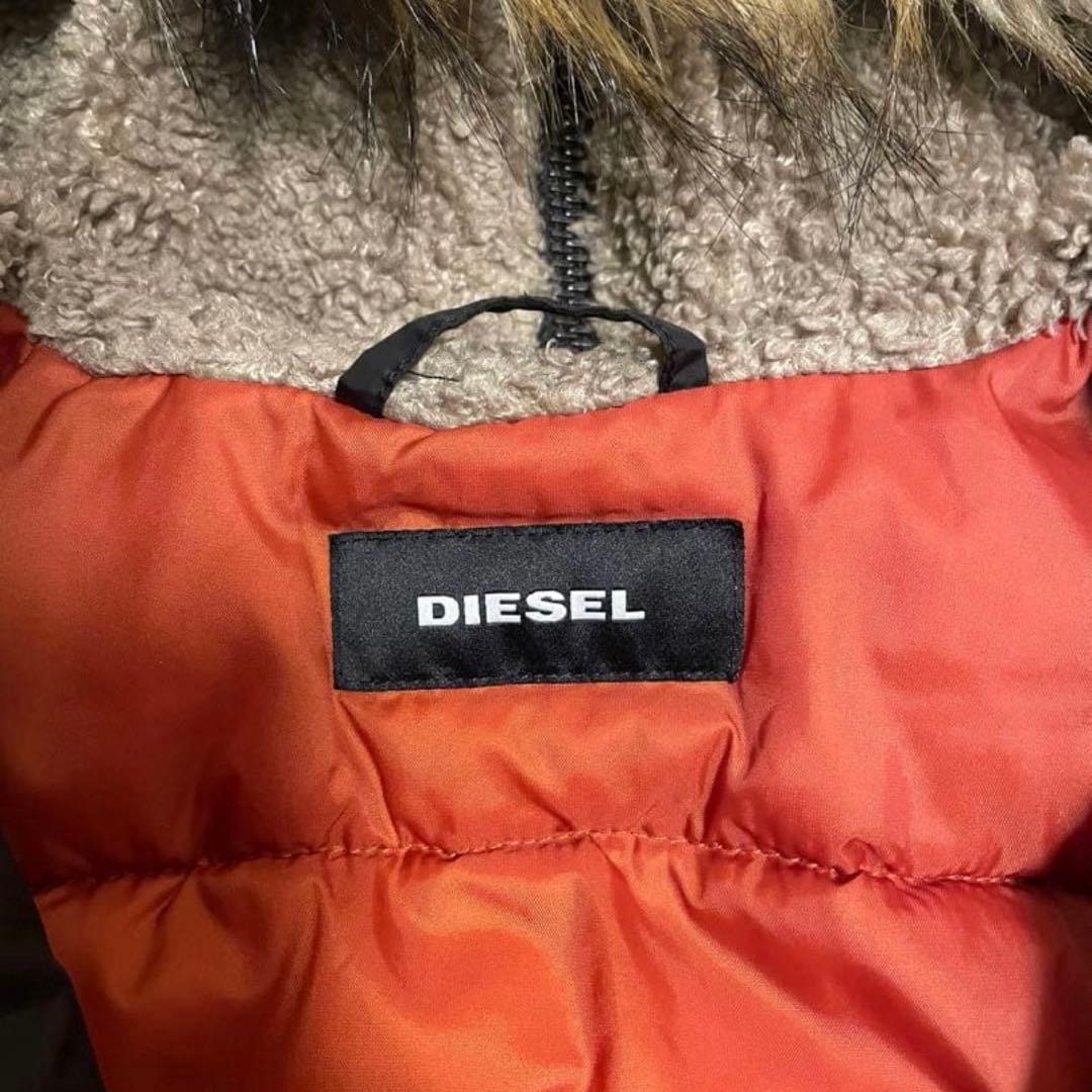 DIESEL ファー付きMA-1ジャケット ブラック