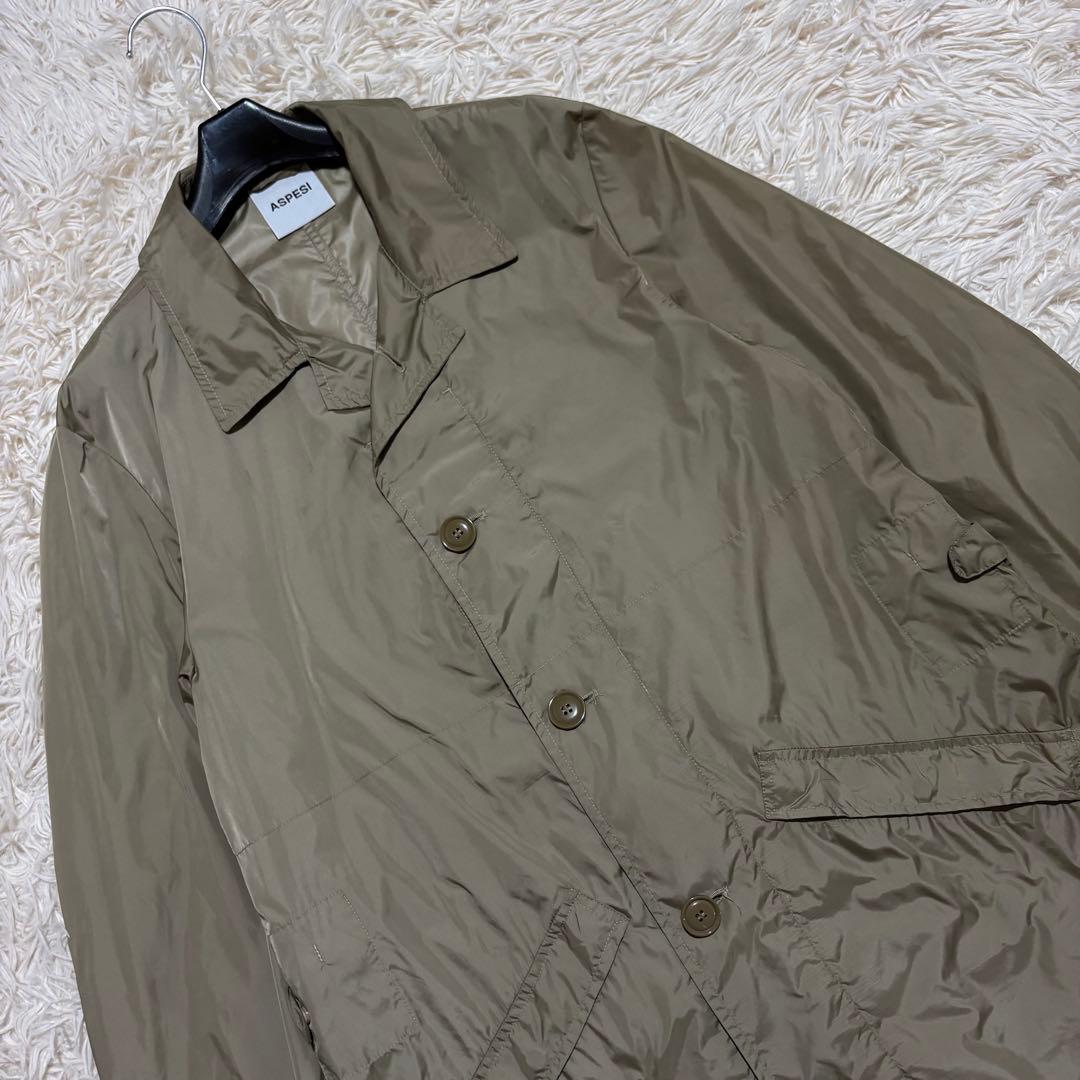 現行タグ アスペジ JUMPCOAT2 ステンカラーコート 撥水ナイロン レイン