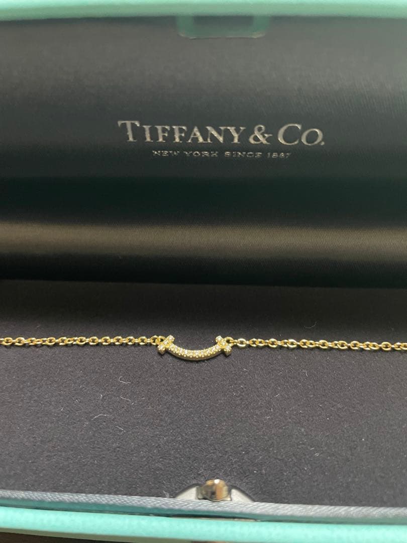 Tiffany & Co. Tスマイルミニ　ゴールドダイヤモンドブレスレット