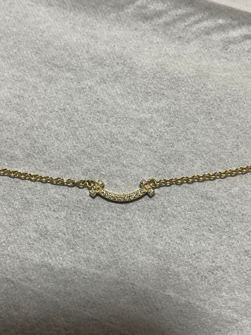 Tiffany & Co. Tスマイルミニ　ゴールドダイヤモンドブレスレット