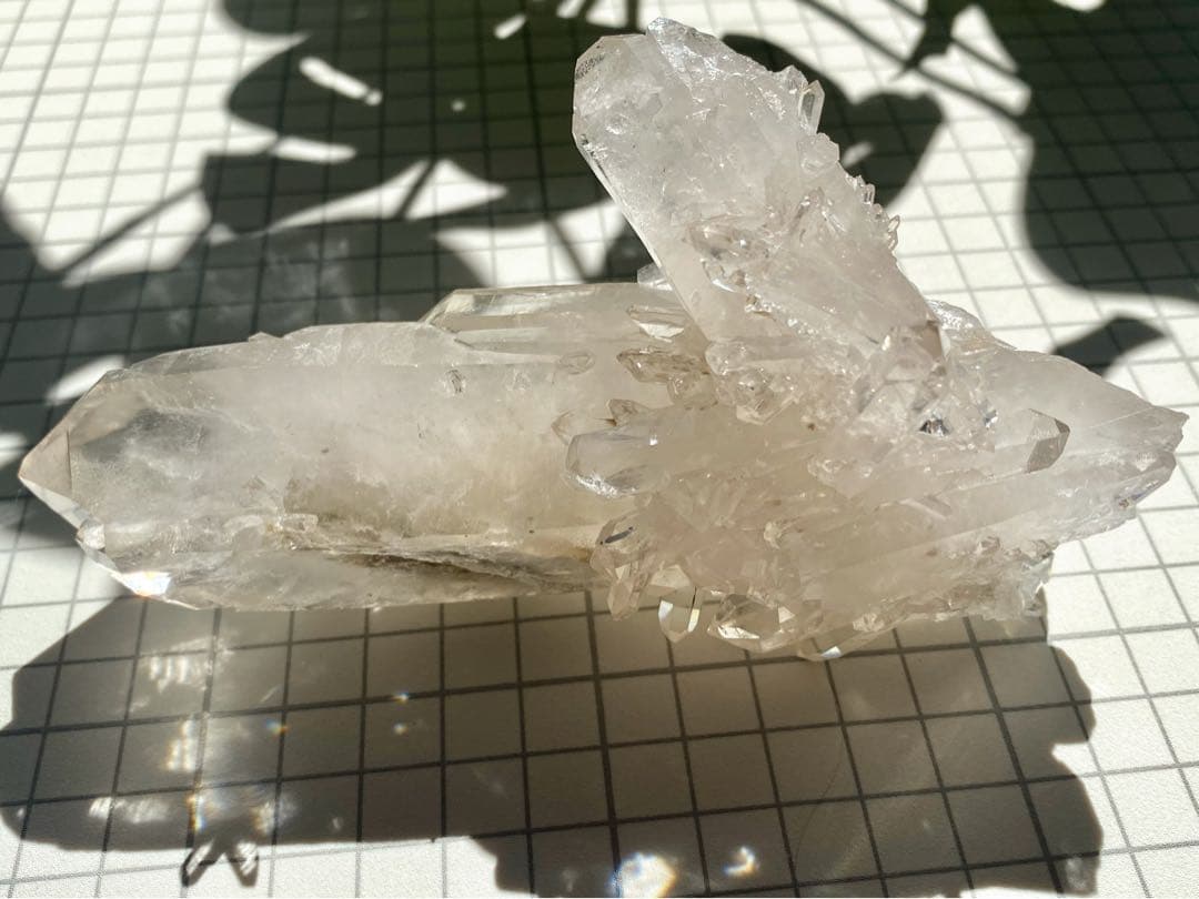 ゼッカ•デ•ソウザ産　カテドラル　バーナクル　天然石　水晶クラスター　虹入り