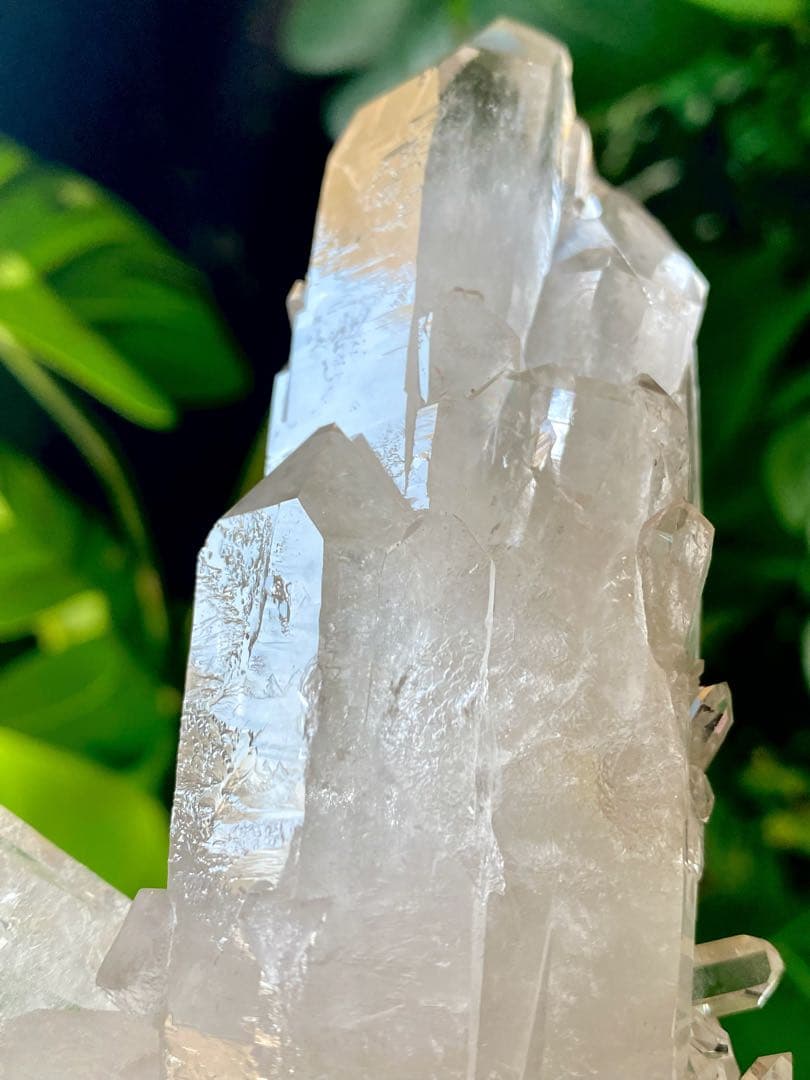 ゼッカ•デ•ソウザ産　カテドラル　バーナクル　天然石　水晶クラスター　虹入り