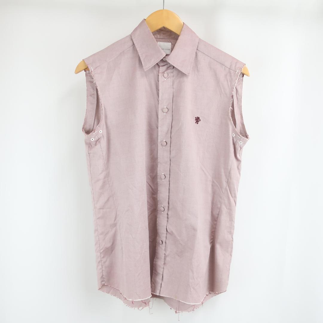 00s NUMBER NINE ロゴ 刺繍 カットオフ ノースリーブ シャツ 2