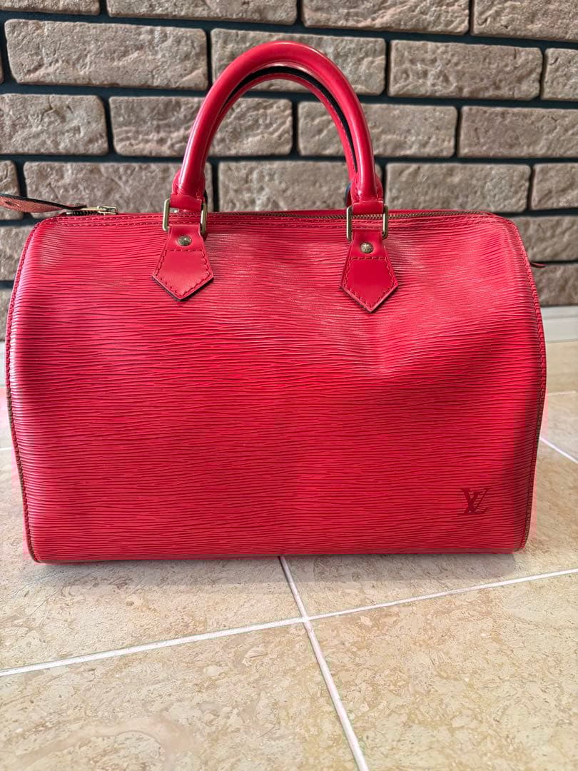 Louis Vuitton エピレザー スピーディ30レッド