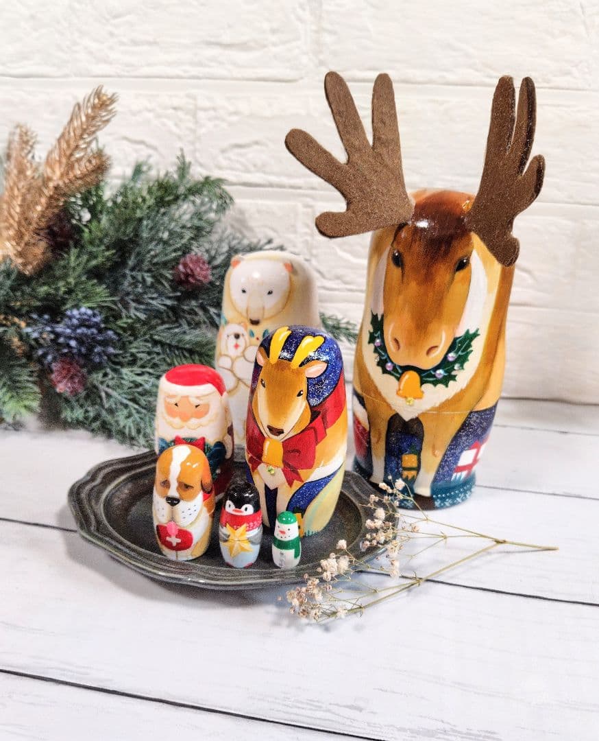 【sisterさま】モンスター マトリョーシカ 、クリスマスマトリョーシカ