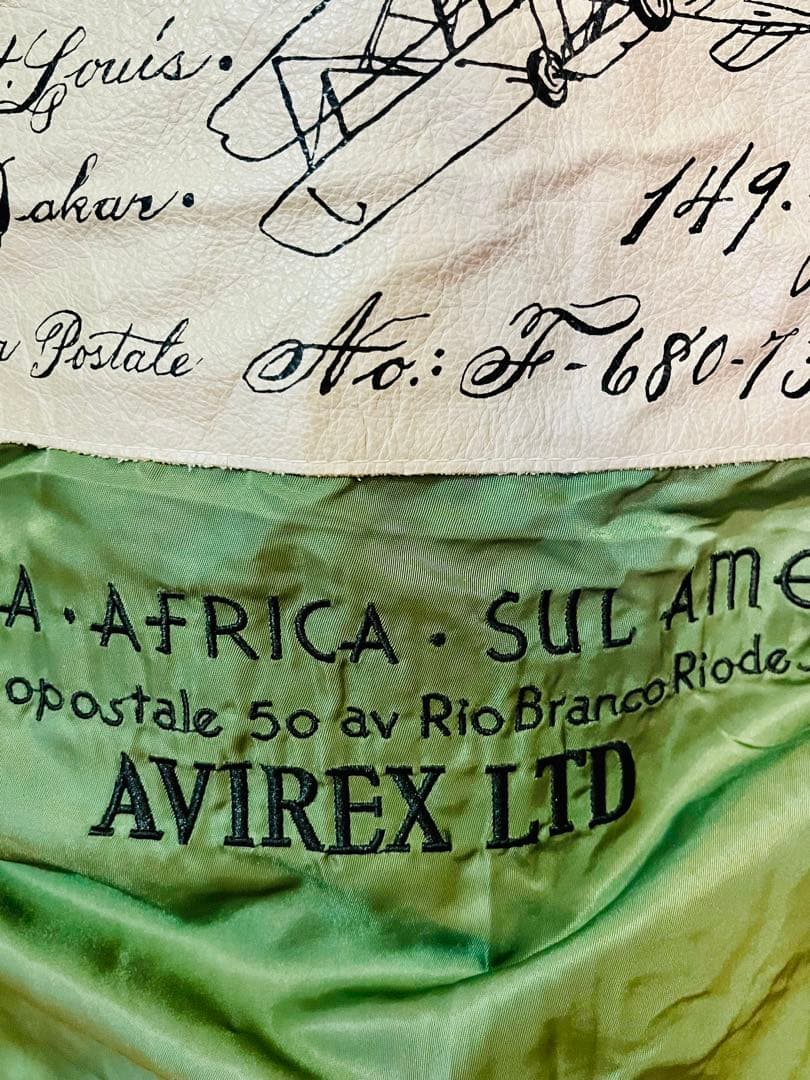 AVIREX ワッペン付き、内側、バックデザイン　MA-1ジャケット 2XL