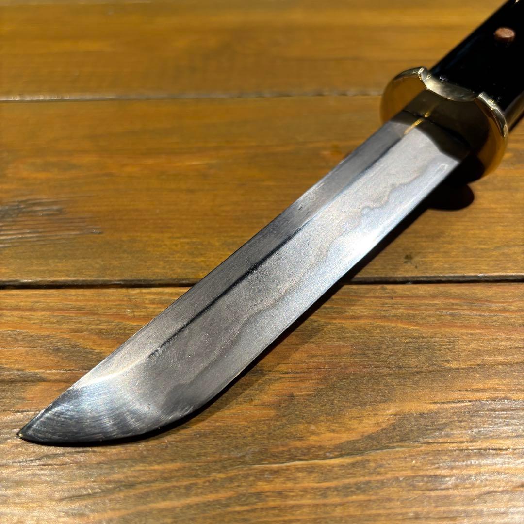 日本刀残欠クラフトナイフNo.68 最上大業物 長曽祢虎徹興里 黒鞘