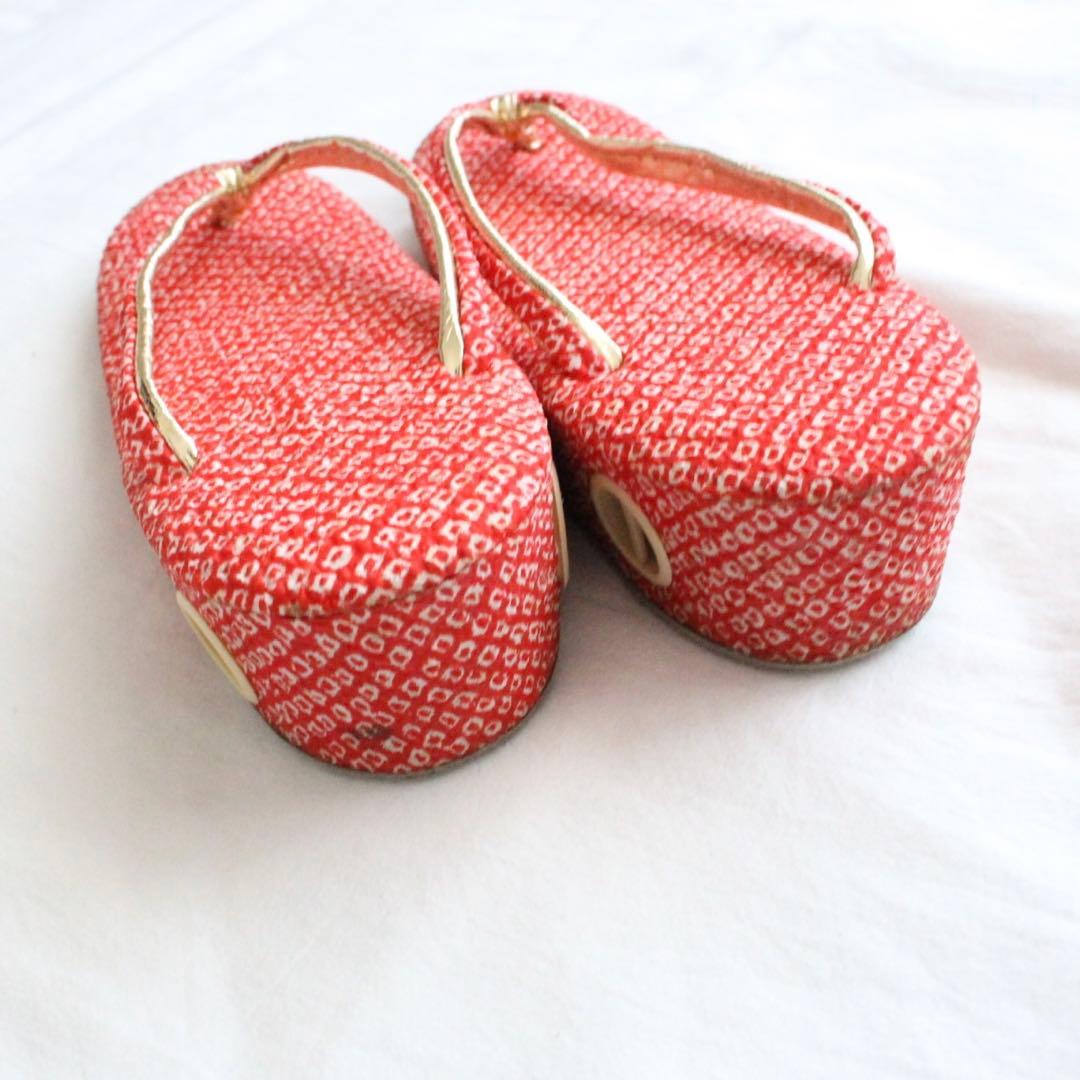 七五三 7歳 子供 女の子 アンティーク 正絹 着物 つくり帯 セット