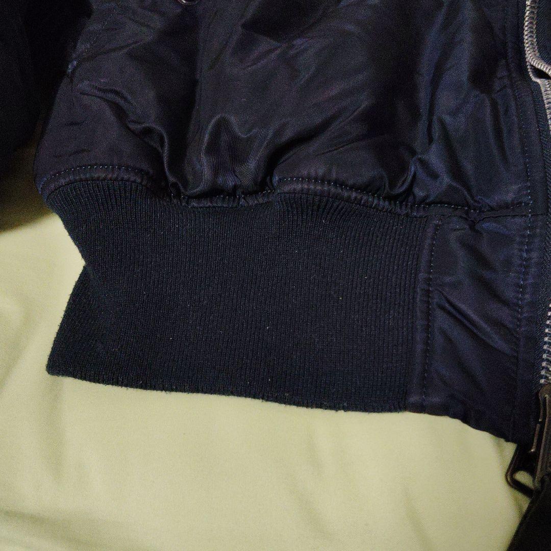 90s USA ALPHA INDUSTRIES MA-1 XL 黒タグネイビー