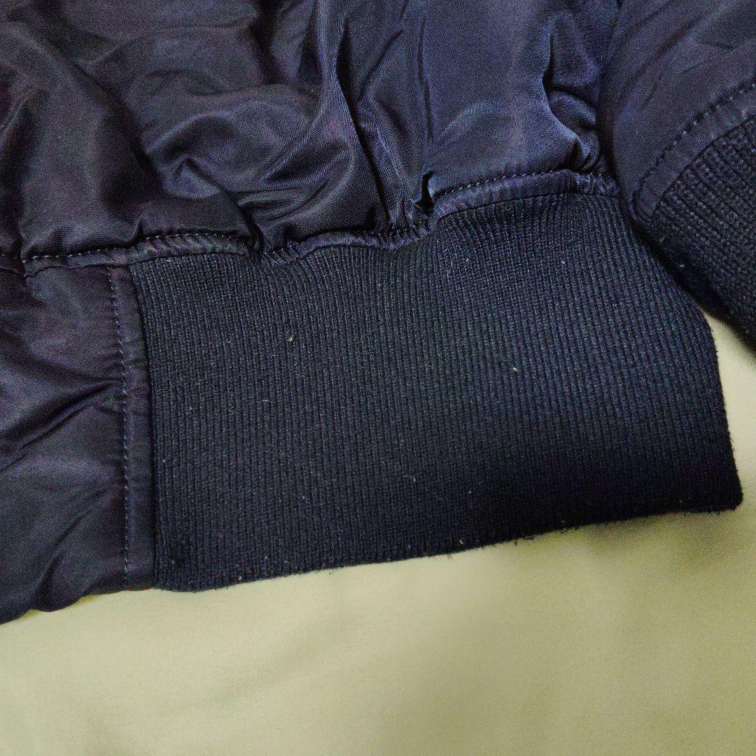 90s USA ALPHA INDUSTRIES MA-1 XL 黒タグネイビー