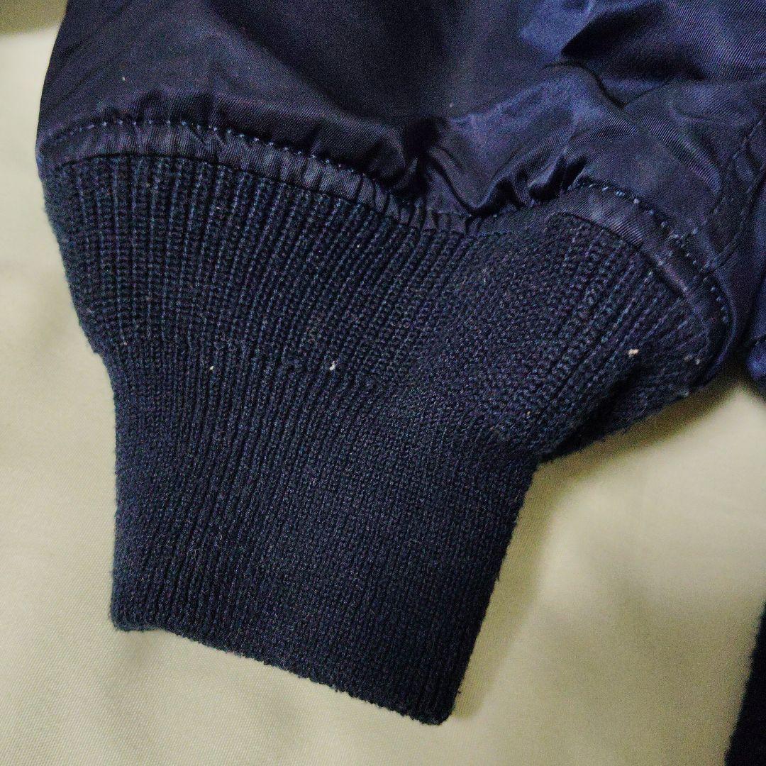 90s USA ALPHA INDUSTRIES MA-1 XL 黒タグネイビー