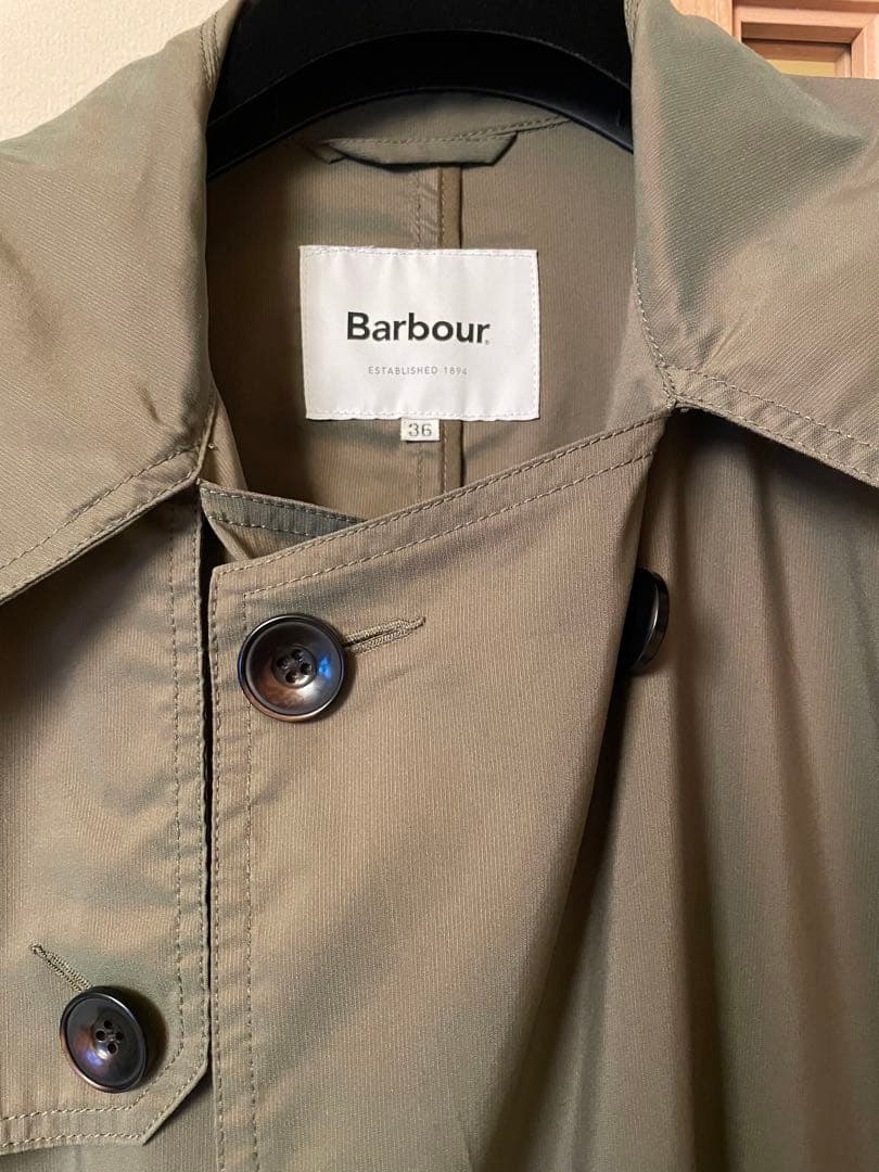 バブアー　コートトレンチ　玉虫色カーキ麻布テーラー　Barbour サイズ36