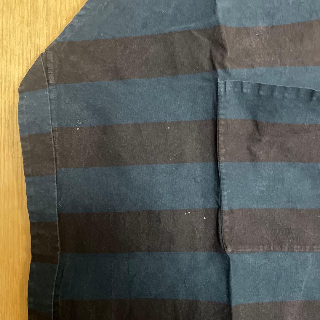 ダニエラグレジス ストライプ エプロン ネイビーボルドー