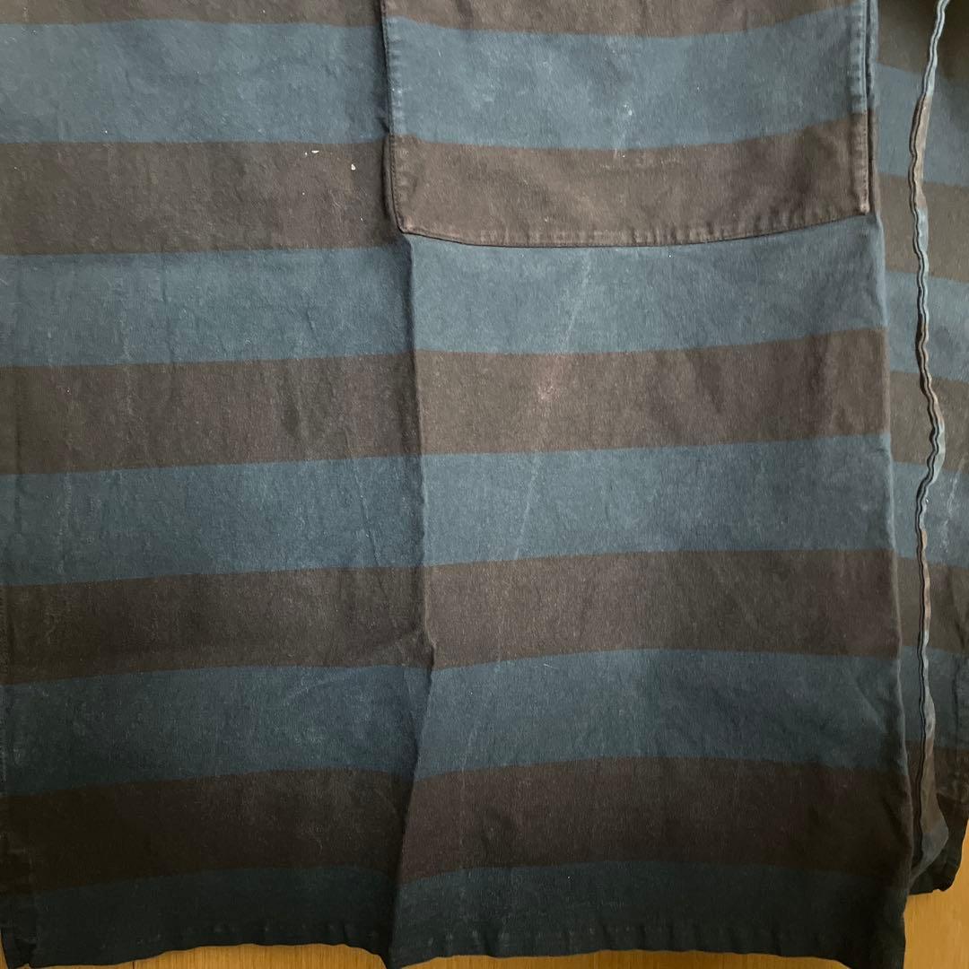 ダニエラグレジス ストライプ エプロン ネイビーボルドー