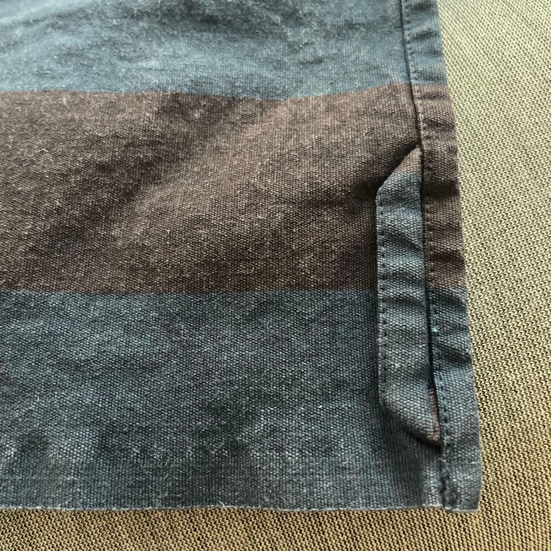 ダニエラグレジス ストライプ エプロン ネイビーボルドー