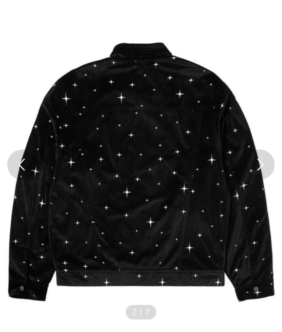 GALAXY VELVET TRUCKER JACKET HUF ジャケット
