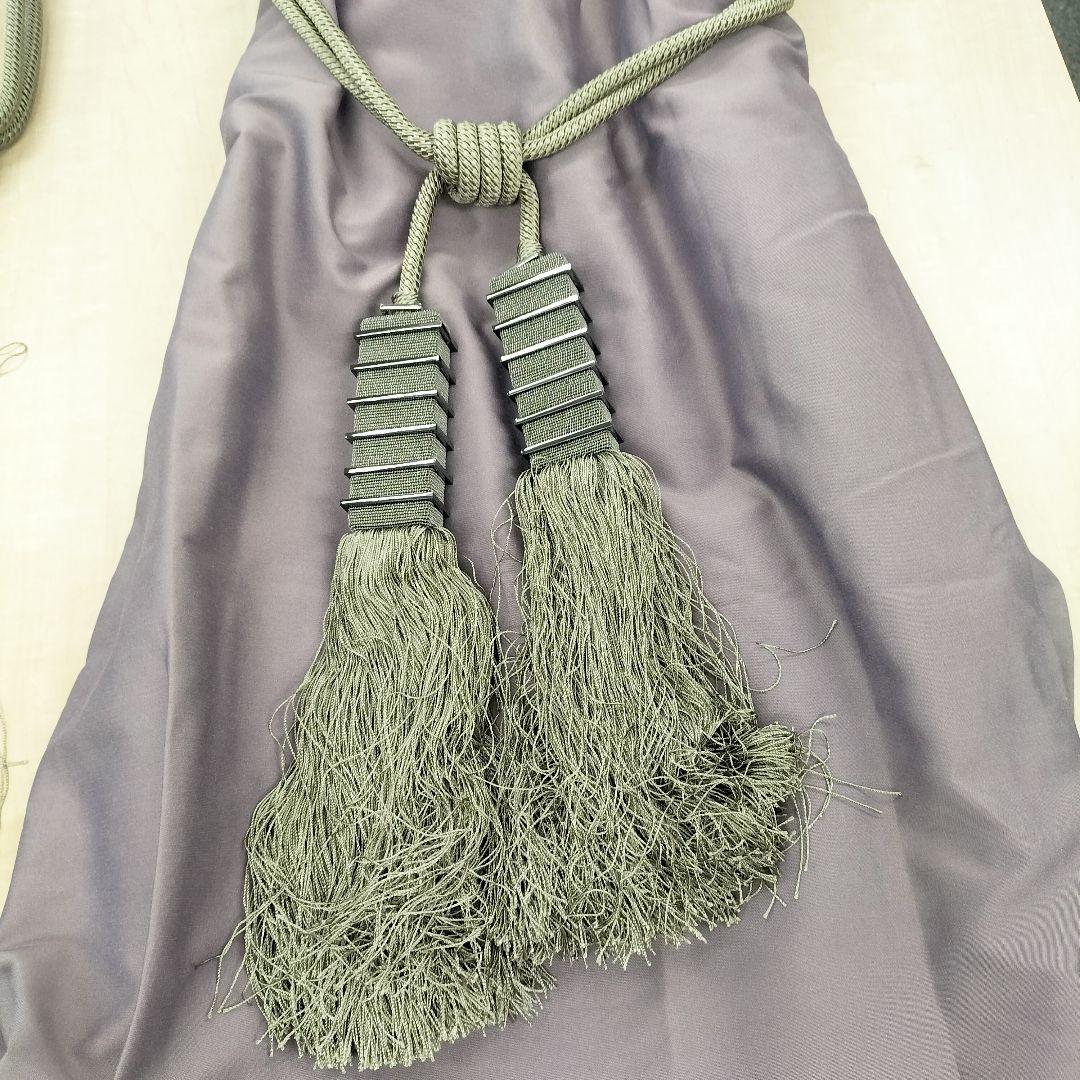 川島織物 ドレープカーテン タッセル付き 展示品(L-2508KA2)