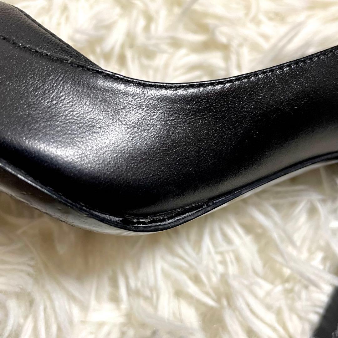 ✨極美品✨ディーゼル ハイヒール ポインテッドトゥ レザー ブラック バックル