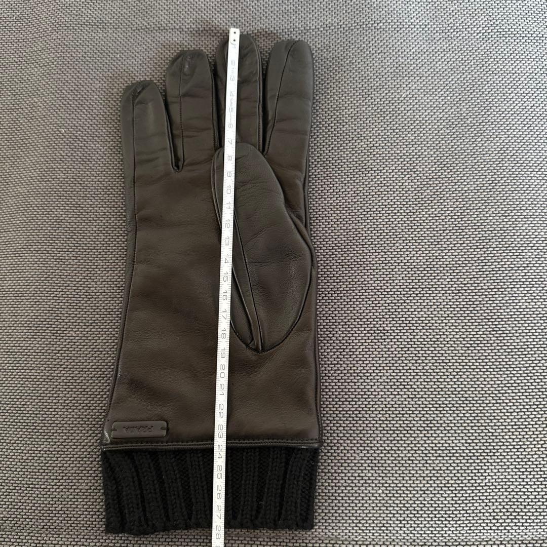 【美品】PRADA 羊革メンズ用 手袋 ブラック