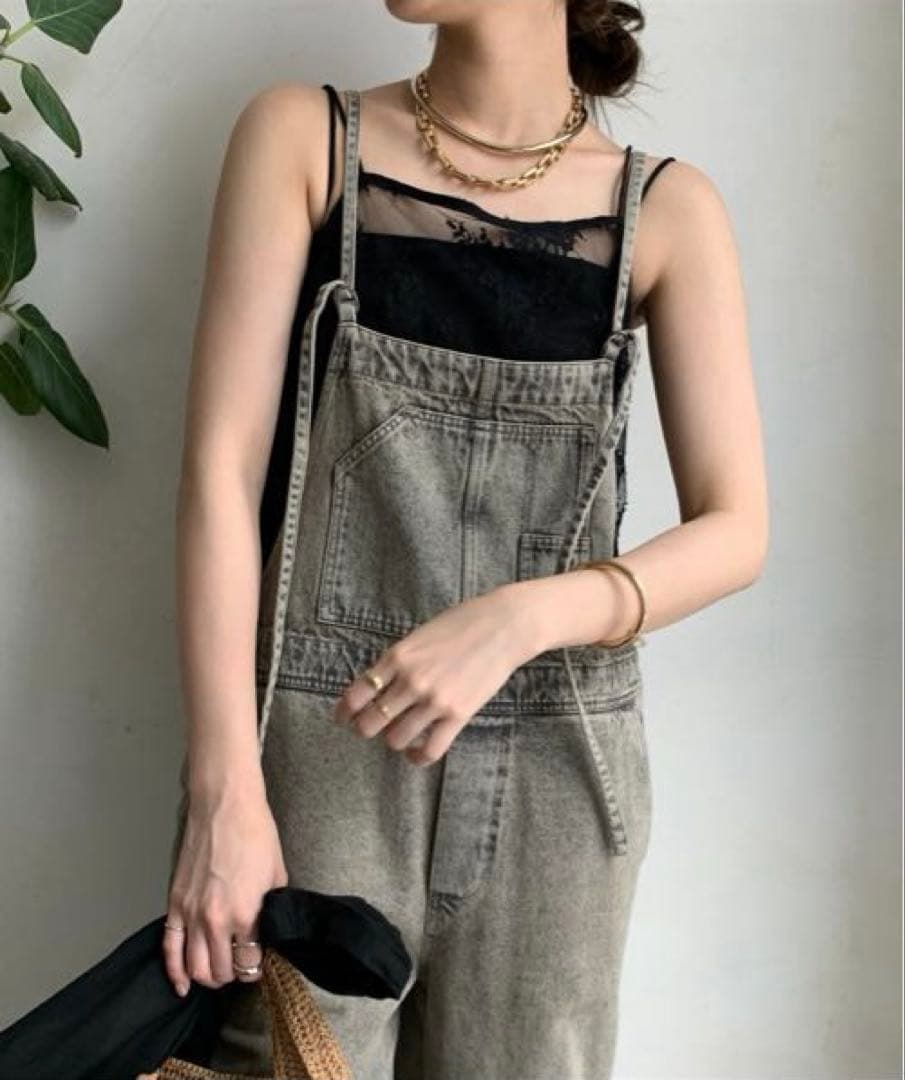 DouDou【新色追加/WEB限定】ミドルオンスデニムサロペット