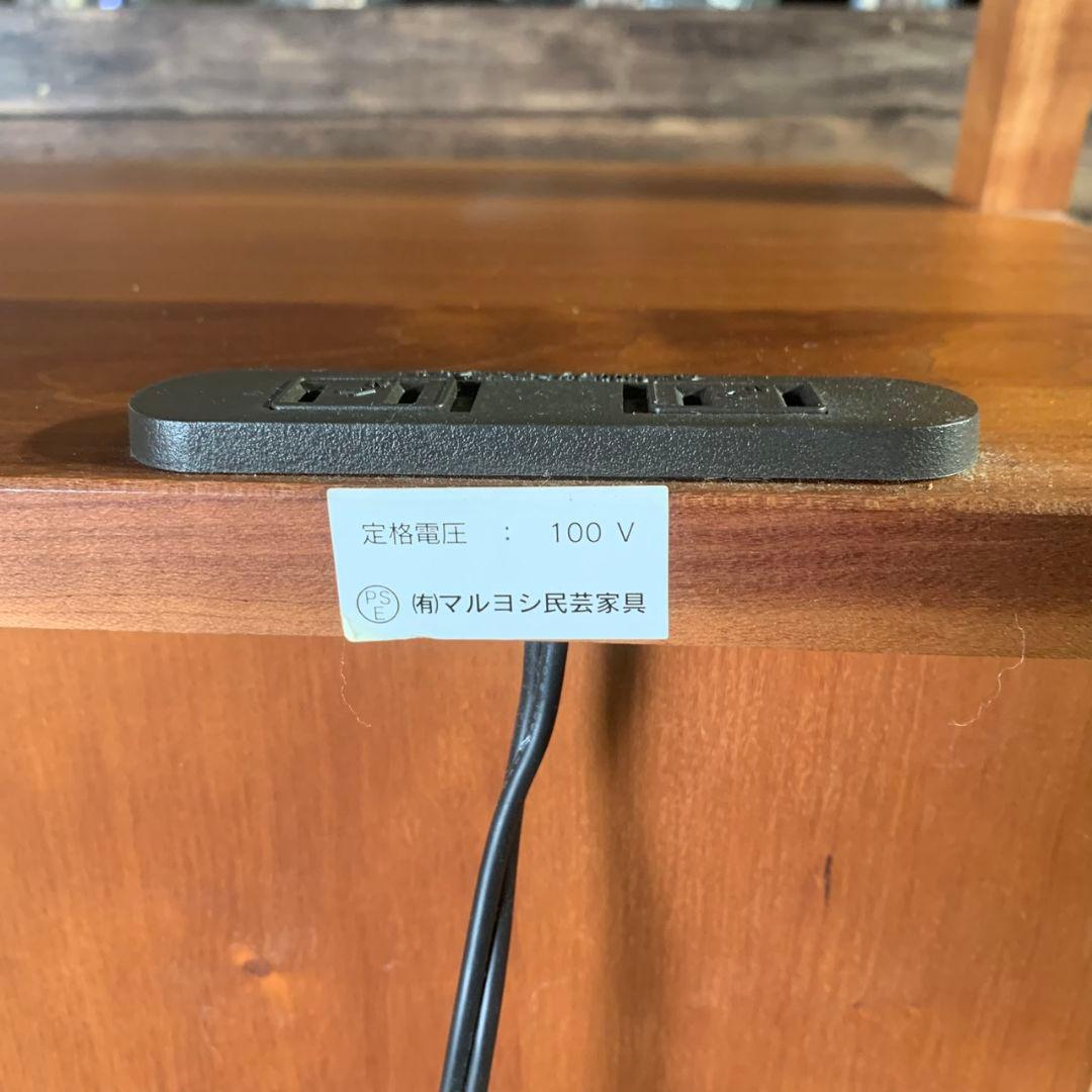 J677 福岡大川マルヨシ民芸家具 片開きシェルフキャビネット 壁面収納