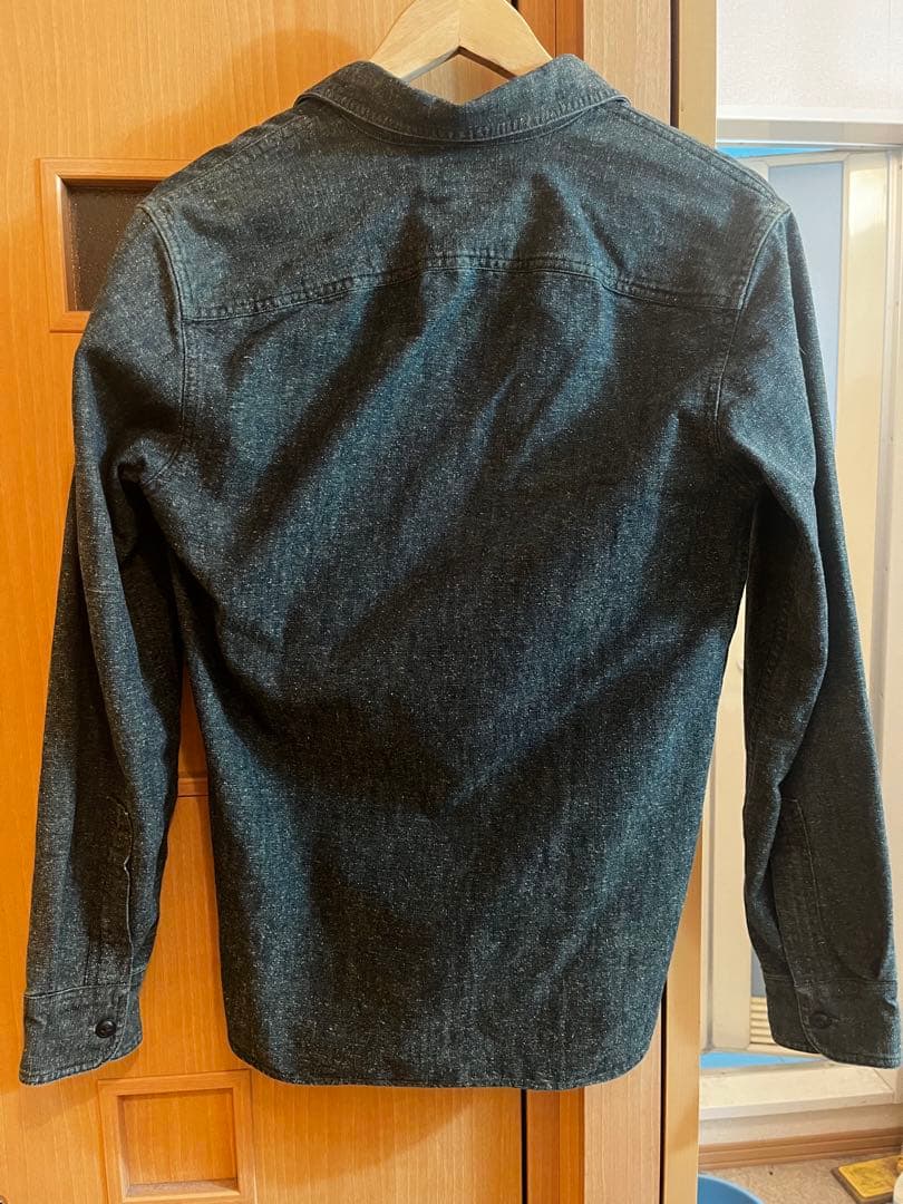 RRL ダブルアールエル 霜降り シャツ XS 無地 ブラック系 ラルフローレン