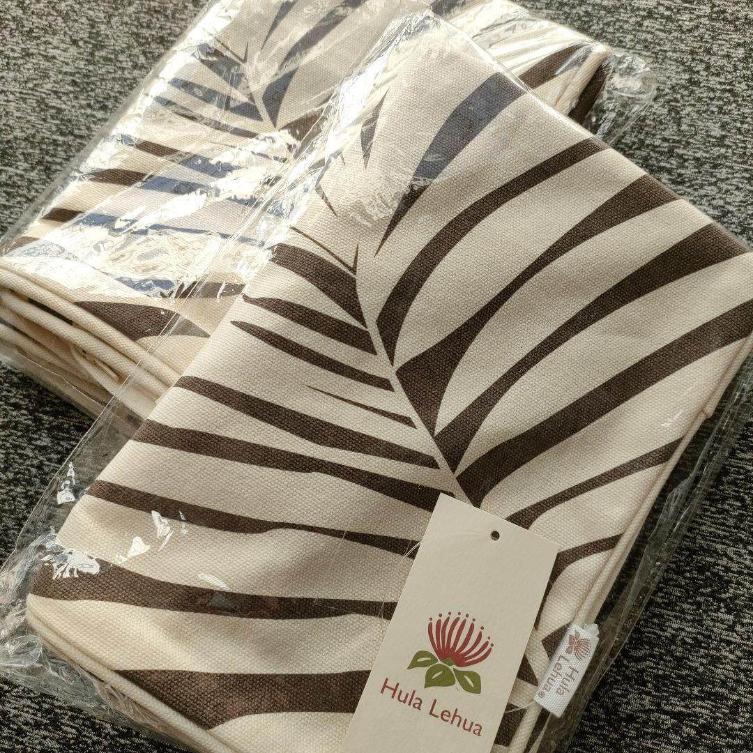 《新品》ブラウン.パームツリー柄クッションカバー2セット