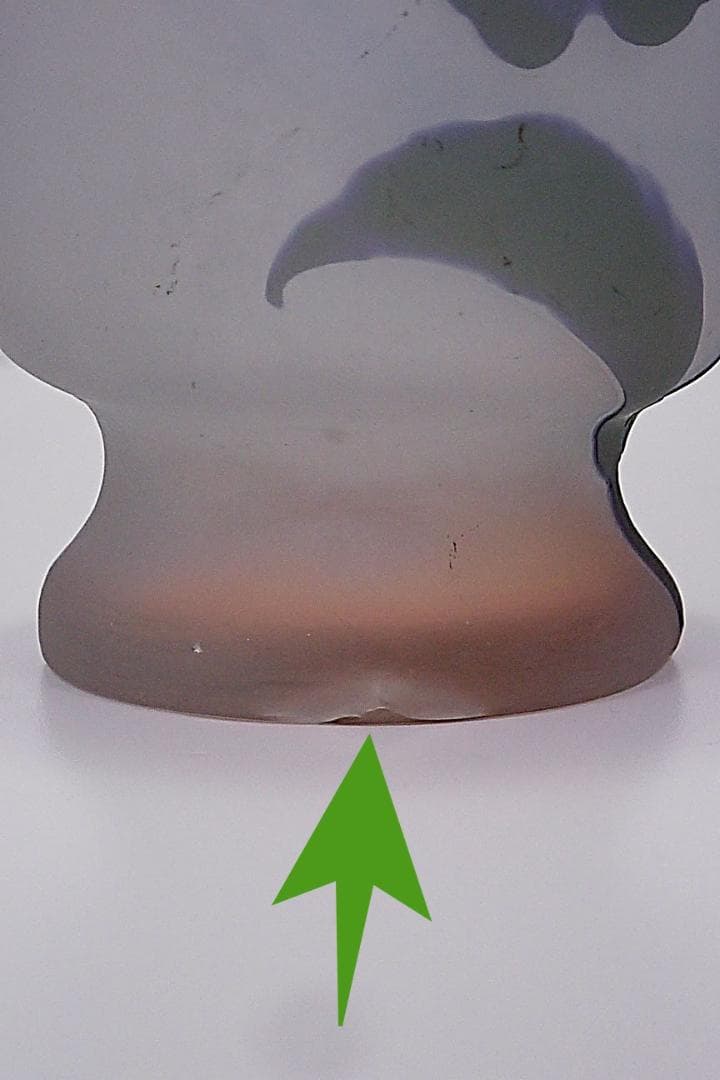 G424 エミール ガレ 花文様 花瓶 色硝子 花器 被せガラス アンティーク