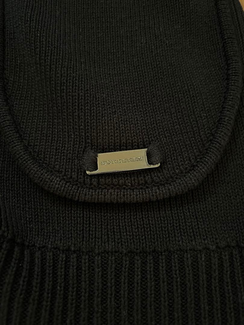 【美品】バーバリーロンドン　ダッフルニットコート　 ノバチェック　ネイビー　2