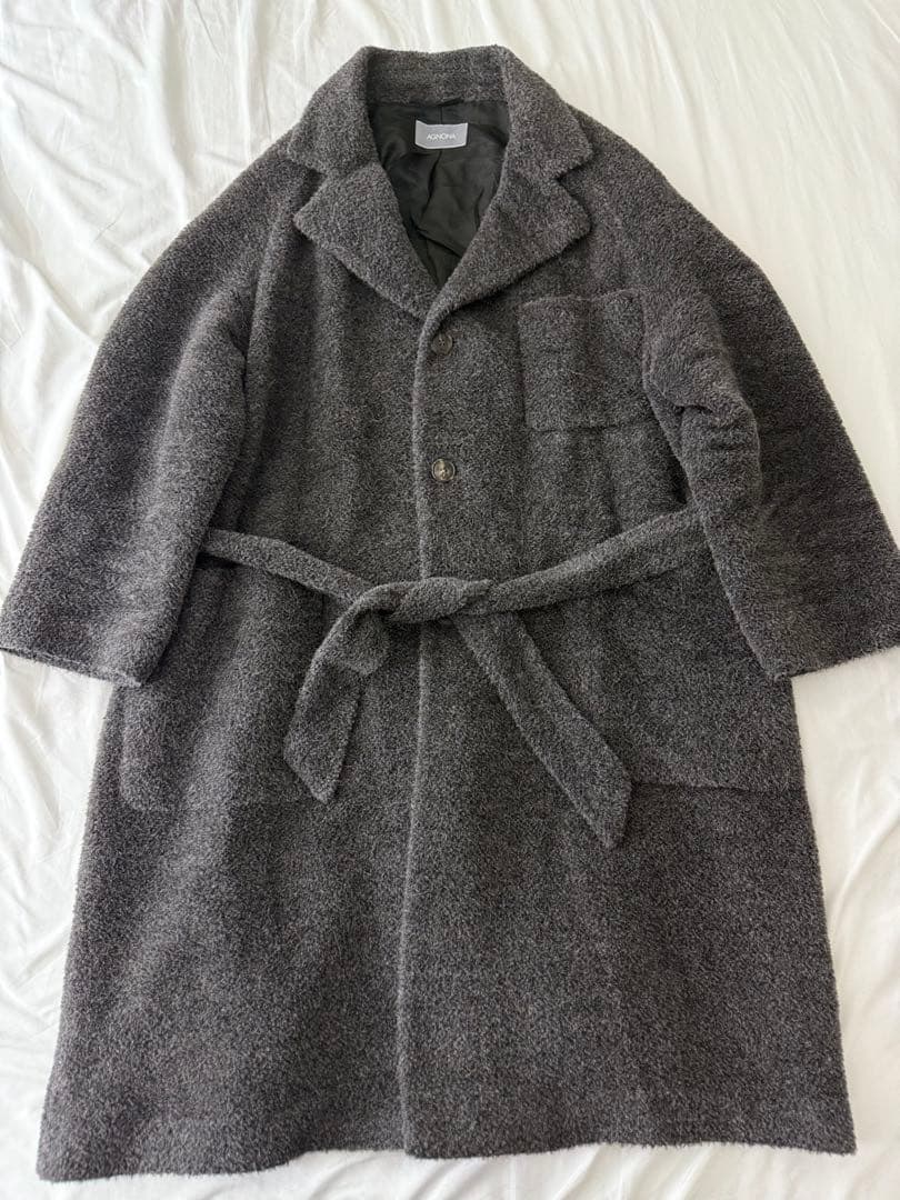 agnona アルパカ　ベルテッドコート　アニオナ