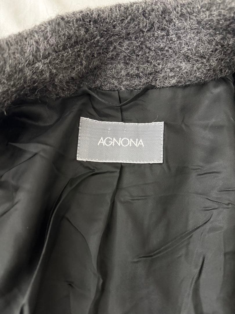 agnona アルパカ　ベルテッドコート　アニオナ