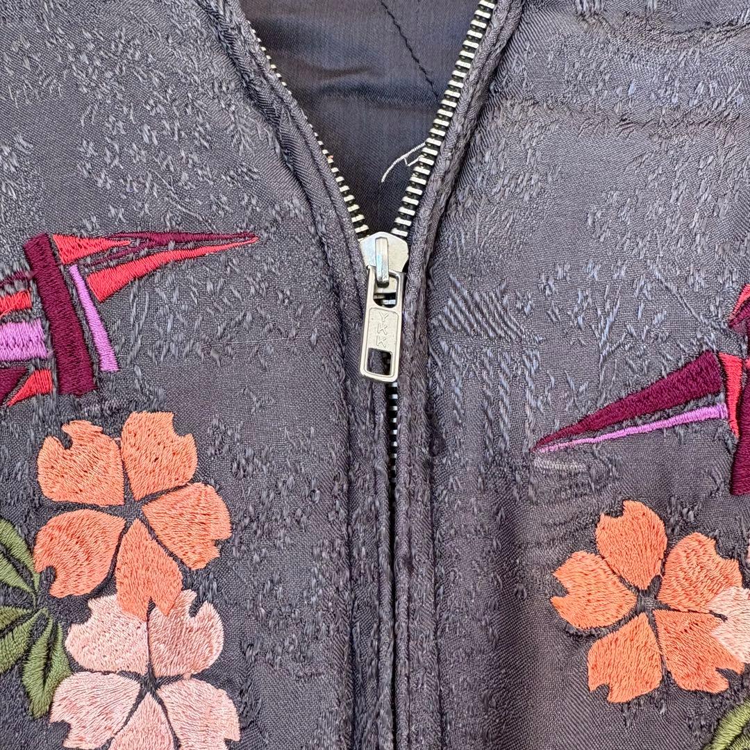 花旅楽団 リバーシブル スカジャン　鶴×芸者 SCRIPT