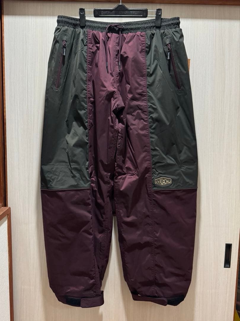 スーベニア　SOUVENIR スノーボードパンツ バーガンディ　Lサイズ