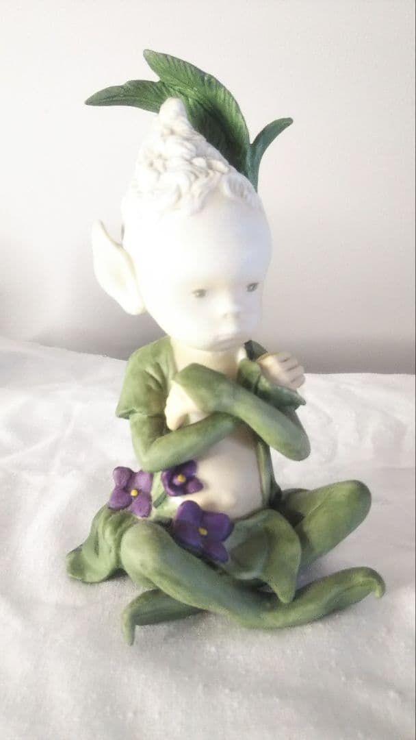 希少・美品｜与勇輝 森の妖精 ニングル 陶器人形｜高約17cm 絶版 フィギュア