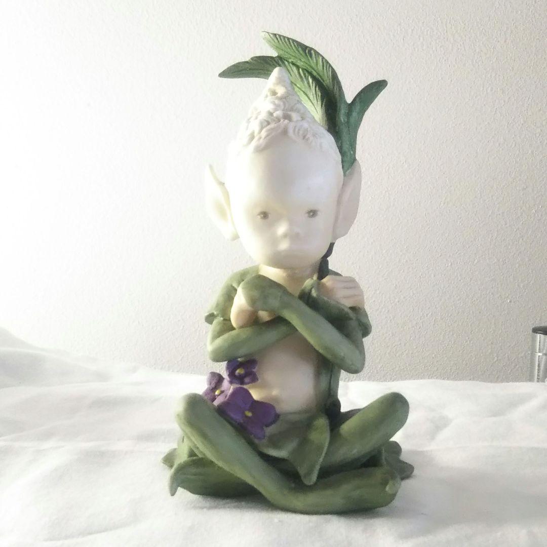 希少・美品｜与勇輝 森の妖精 ニングル 陶器人形｜高約17cm 絶版 フィギュア