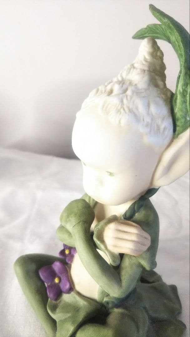 希少・美品｜与勇輝 森の妖精 ニングル 陶器人形｜高約17cm 絶版 フィギュア