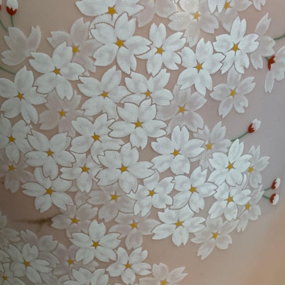 有田焼 香蘭社 吉野桜 花瓶 花器 骨董 フラワーベース　花びん　新品花台付