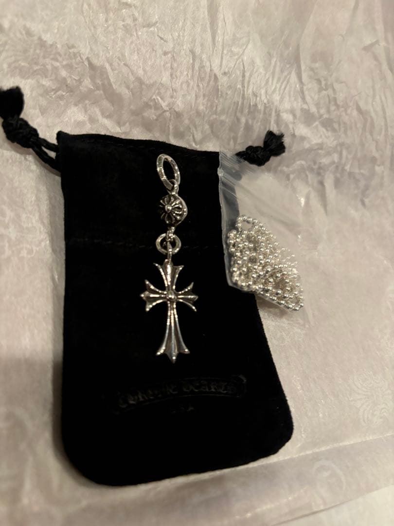 【新品11/29購入】クロムハーツ ワンボールタイニークロスCHボールチェーン付