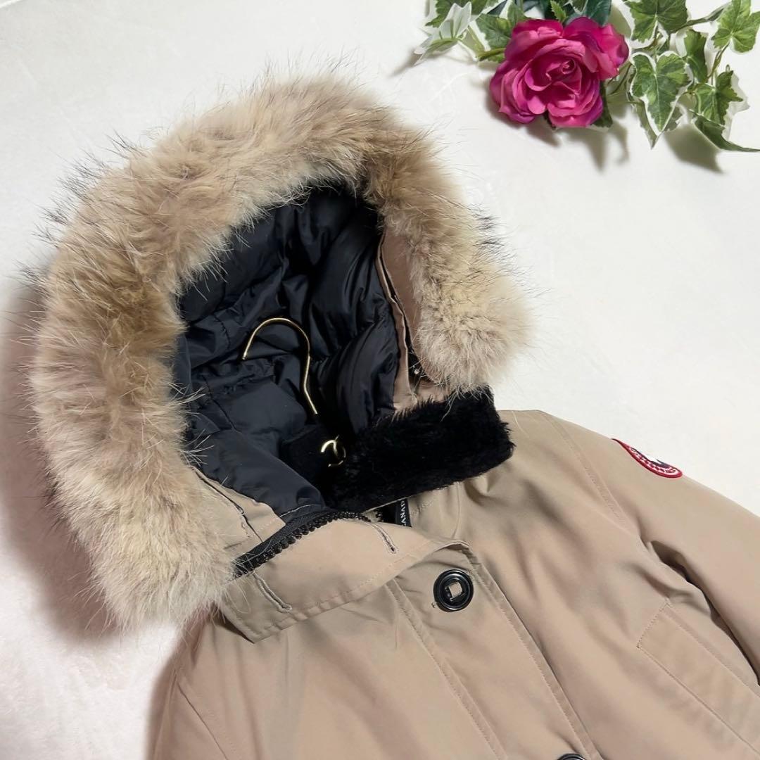 極美品✨ カナダグース ブロンテ ロング ファー ベージュ XS レディース