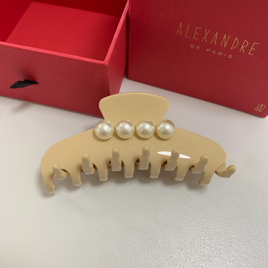 ALEXANDRE DE PARIS ベージュ ヘアクリップ