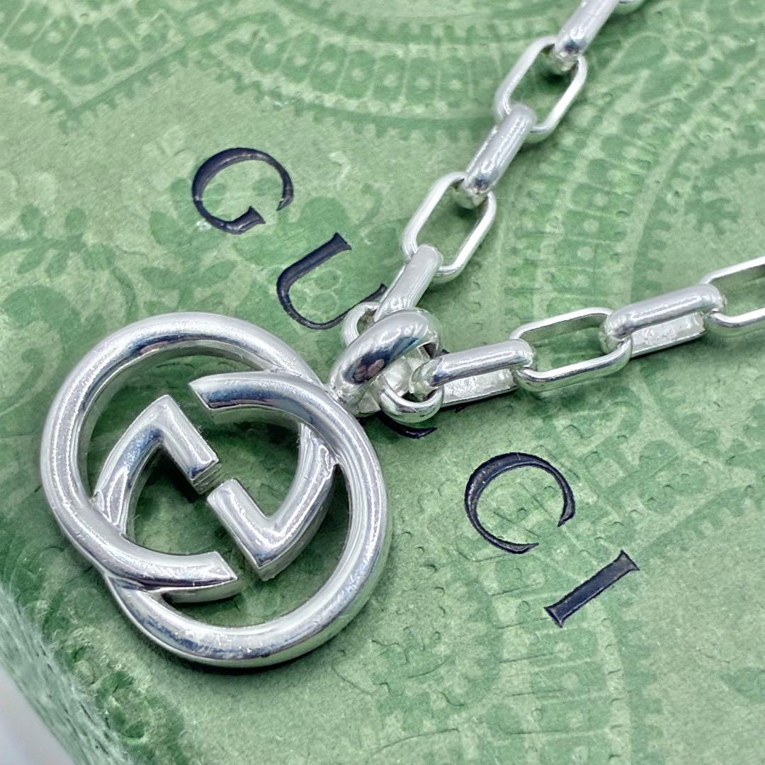 GUCCI グッチ インターロッキングG ネックレス シルバー925 美品