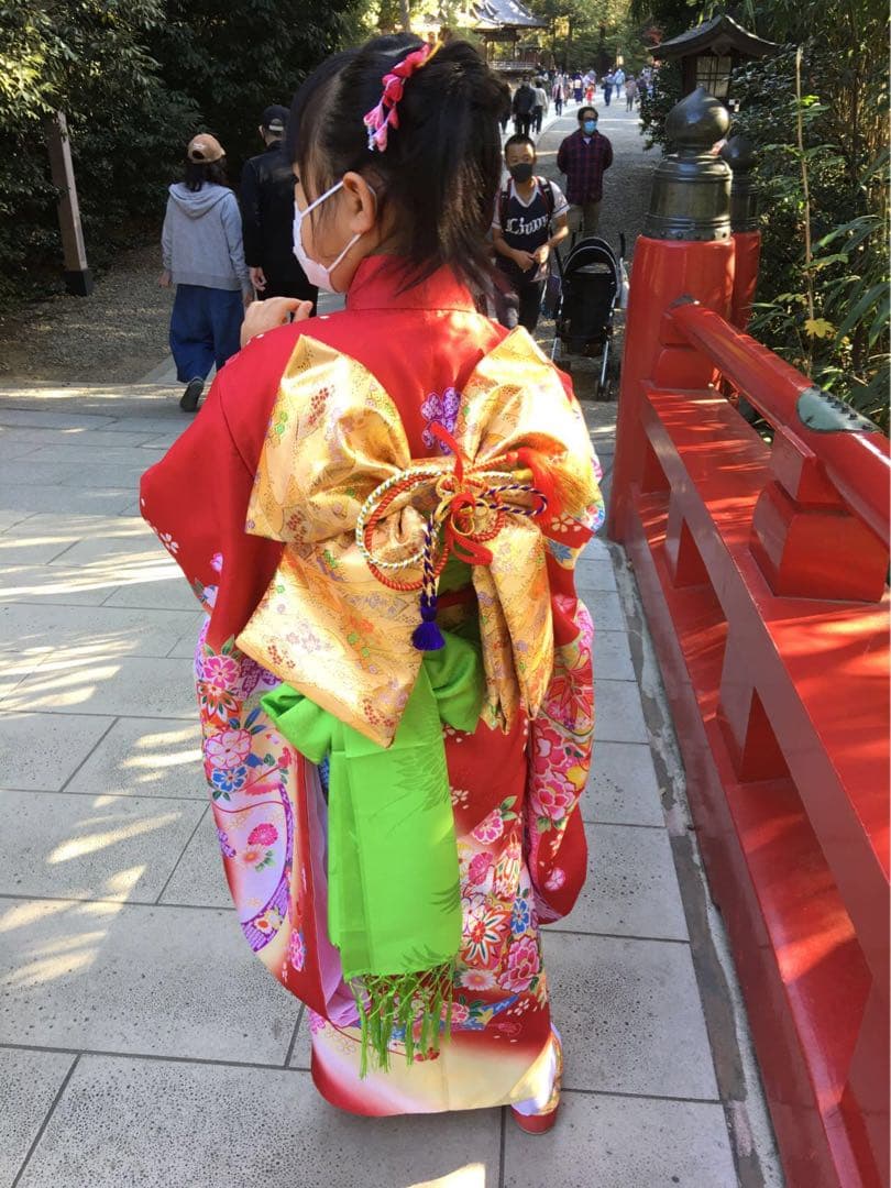 【美品】七五三用着物　７歳用(フルセット) 130cm