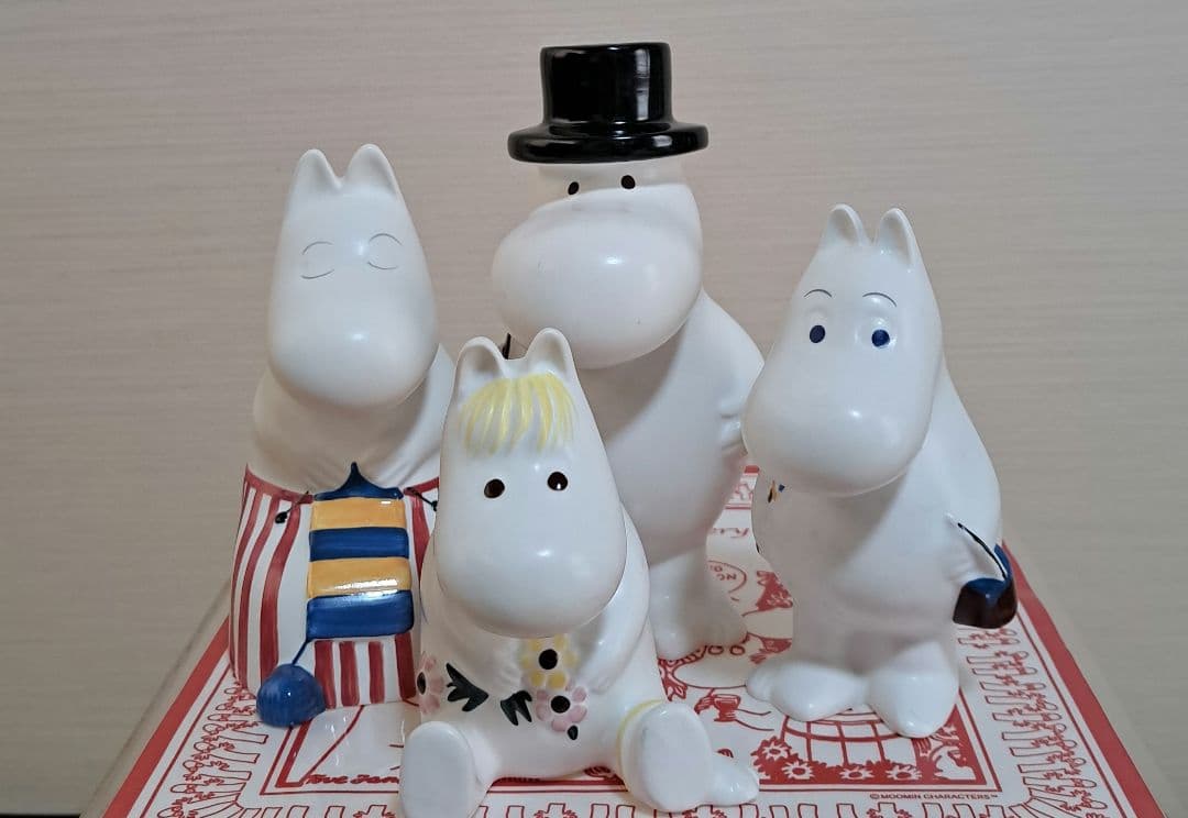 [廃盤・美品】ARABIA ムーミン 4体セット / Finland硬質ケース付