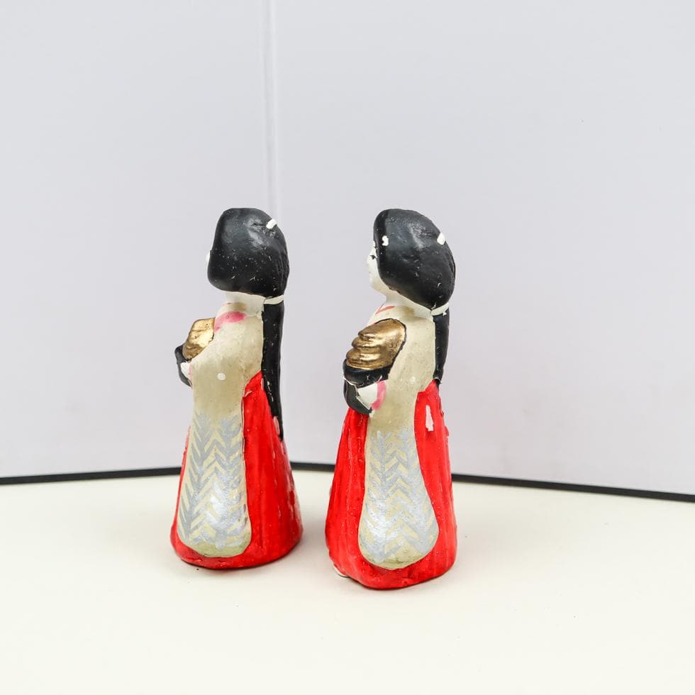 富山土人形 雛人形 11点 花瓶 屏風