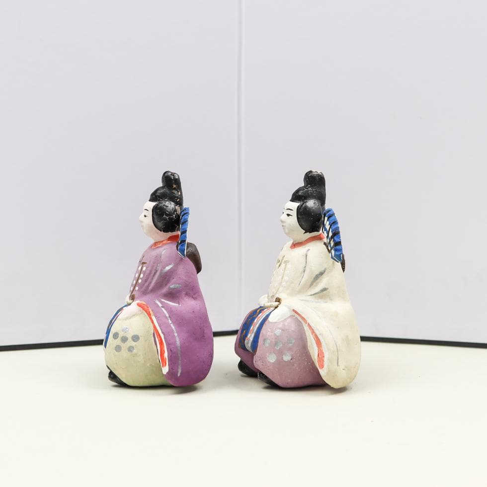 富山土人形 雛人形 11点 花瓶 屏風