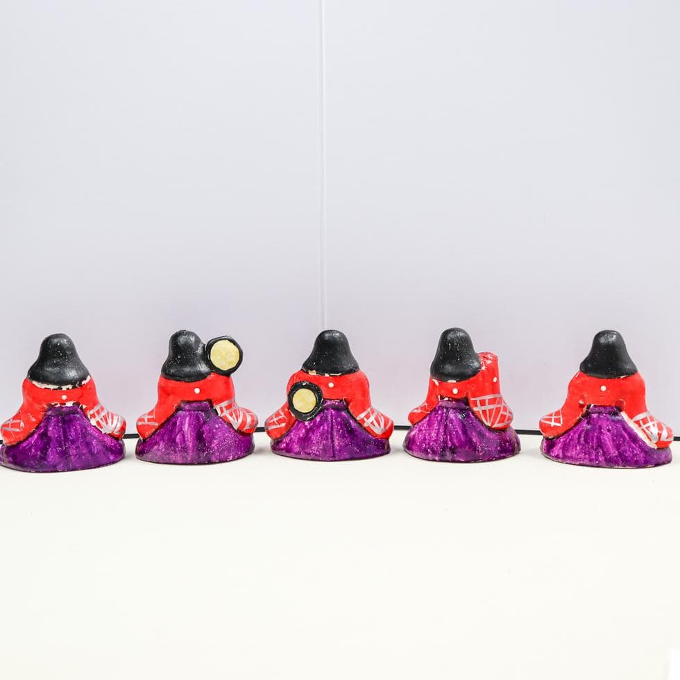 富山土人形 雛人形 11点 花瓶 屏風