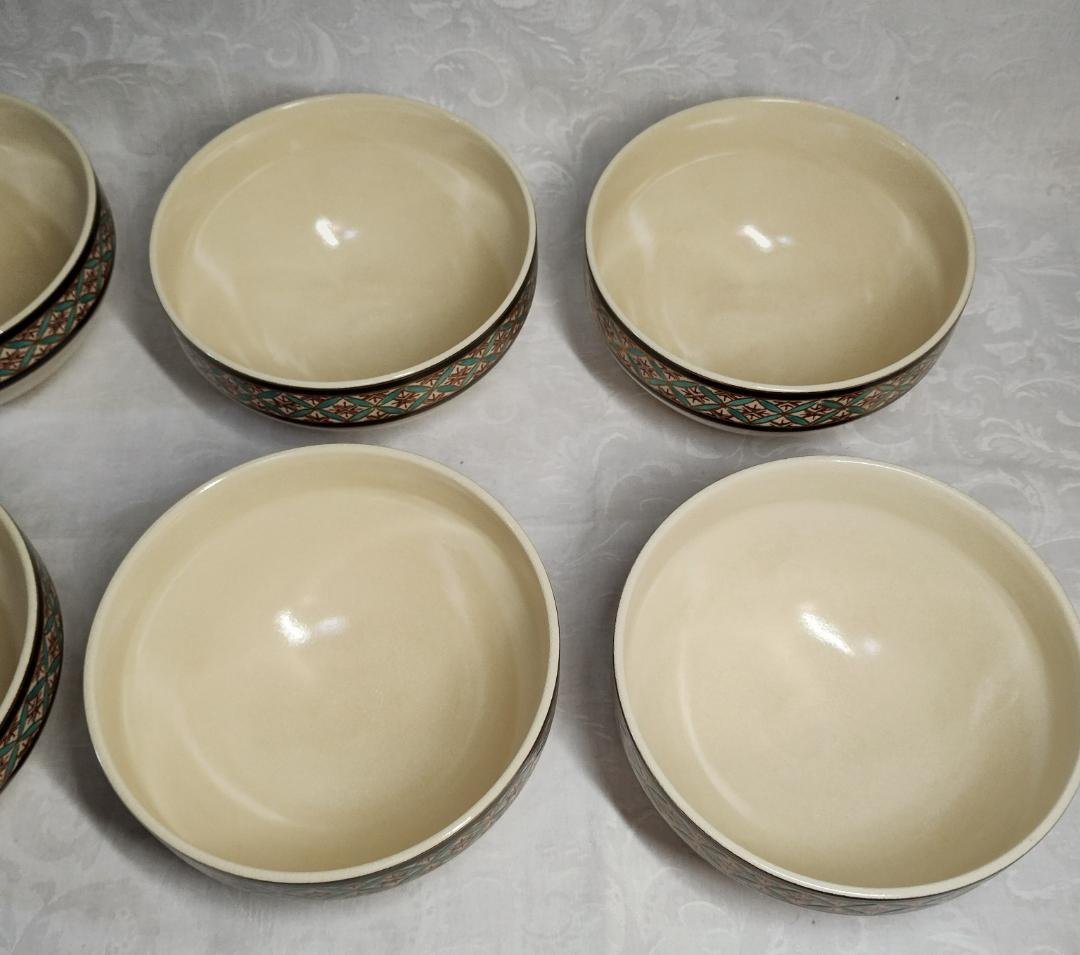 定靖　獨楽形　栄七宝　茶碗　10杯　共箱付　茶道具